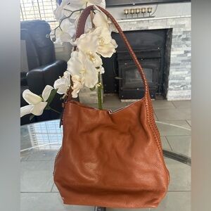 Aimee Kestenberg Rich Brown Leather Hobo Bag